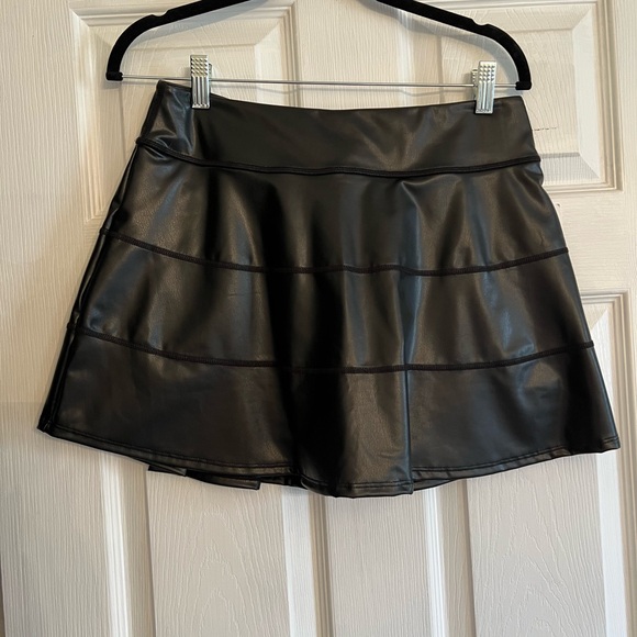 Altar'd State Dresses & Skirts - Trendy Black Faux Leather Mini Skirt NWT M